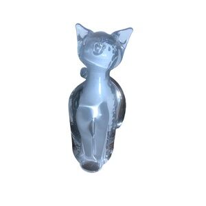 Jaros hand blown 5 inch cat figurine Czech Republic